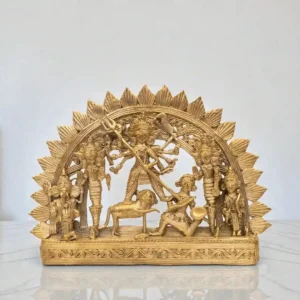 Large Durga Idol Traditional Dokra Art
