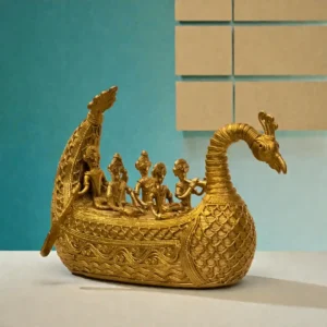 Peacock Boat Dokra Handcrafted Decorative Art