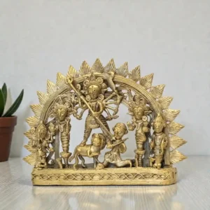 Small Durga Idol with Complete Deities