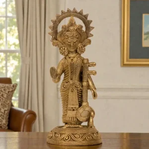Standing Saraswati Dokra Metal Idol