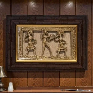 Three Person Adibashi Dance Dokra Frame