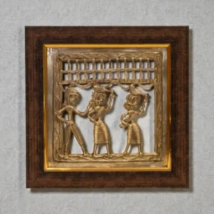 Three Women Village Theme Dokra Frame