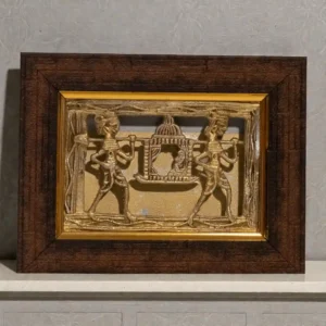 Two Person Palki Wooden Dokra Frame